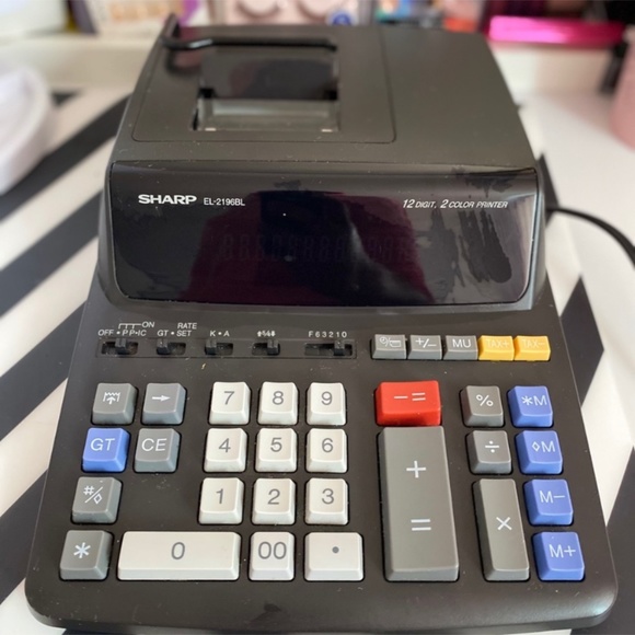 Sharp EL2196BL 12-Digit Desktop Printing Calculator, Black - Picture 7 of 8